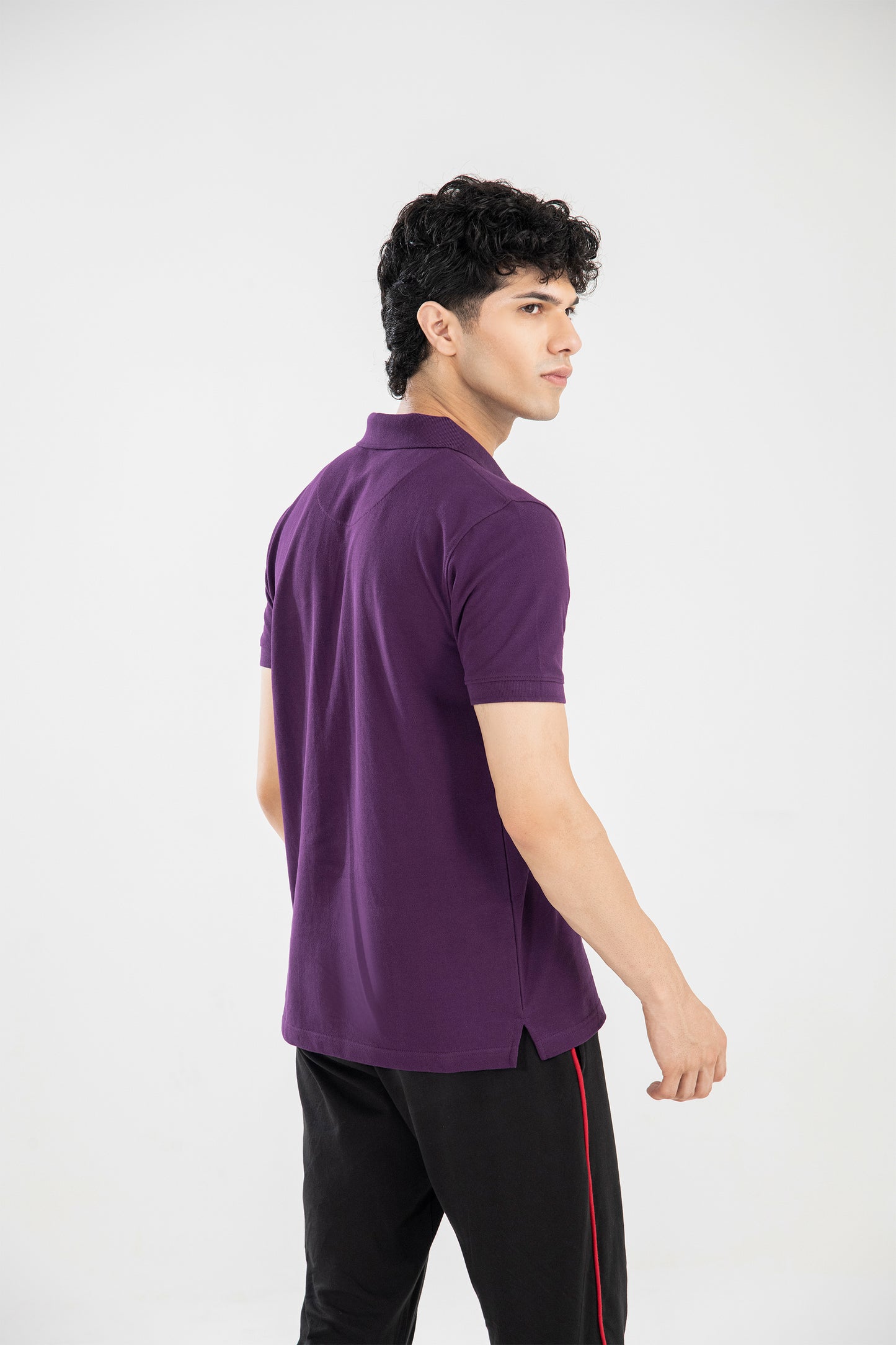 Dark Purple Zip Polo