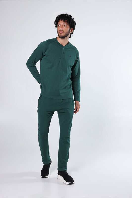 Athleisure Long Sleeve Henley