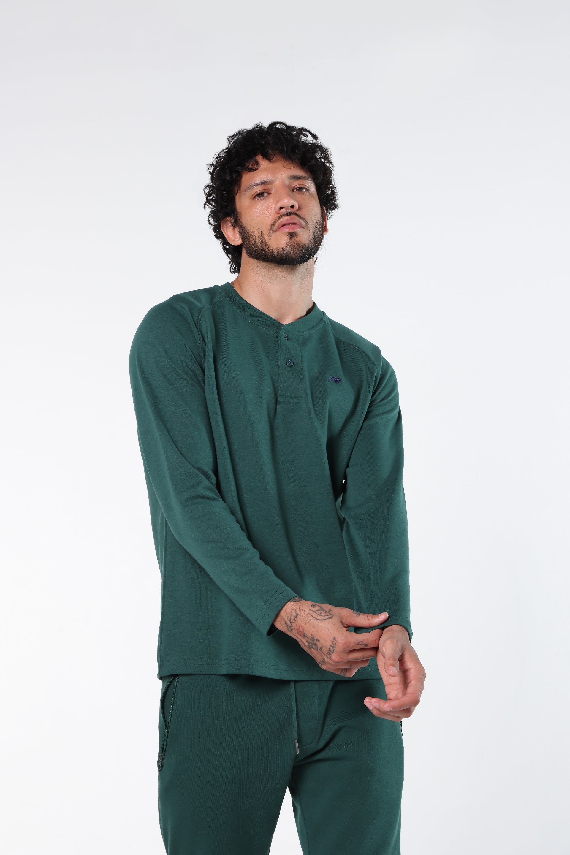 Athleisure Long Sleeve Henley