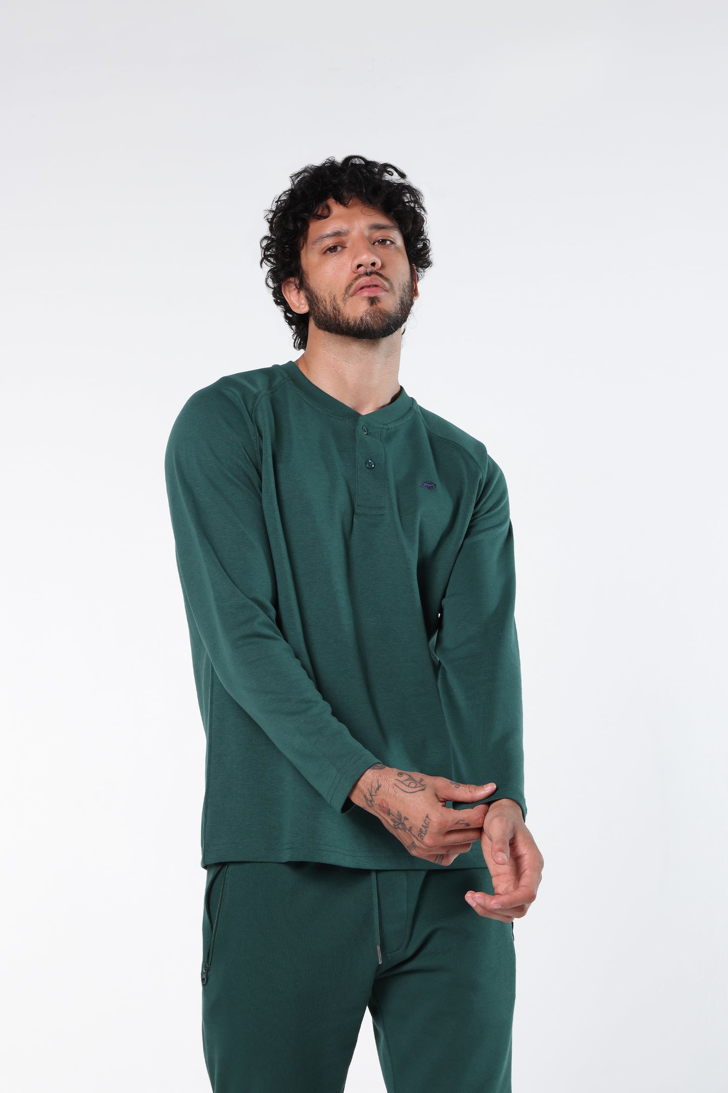 Athleisure Long Sleeve Henley