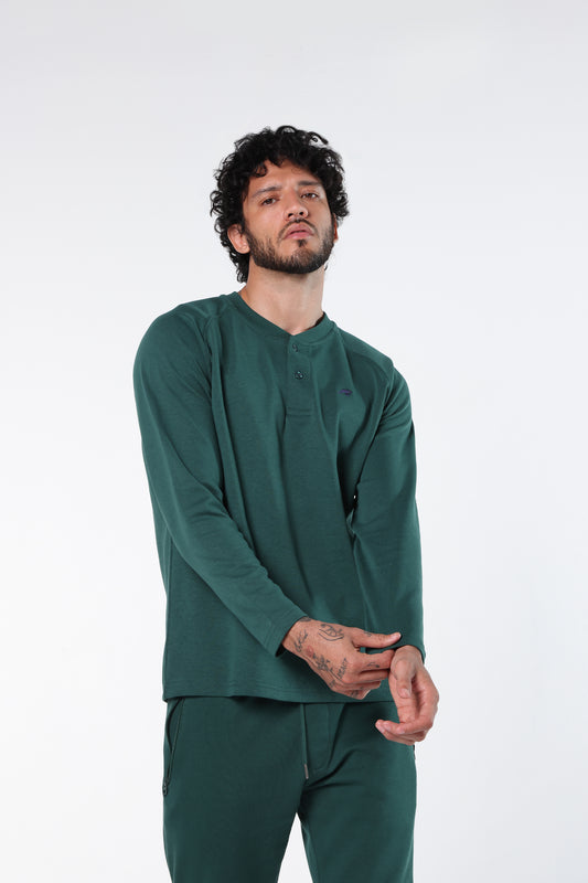 Athleisure Long Sleeve Henley