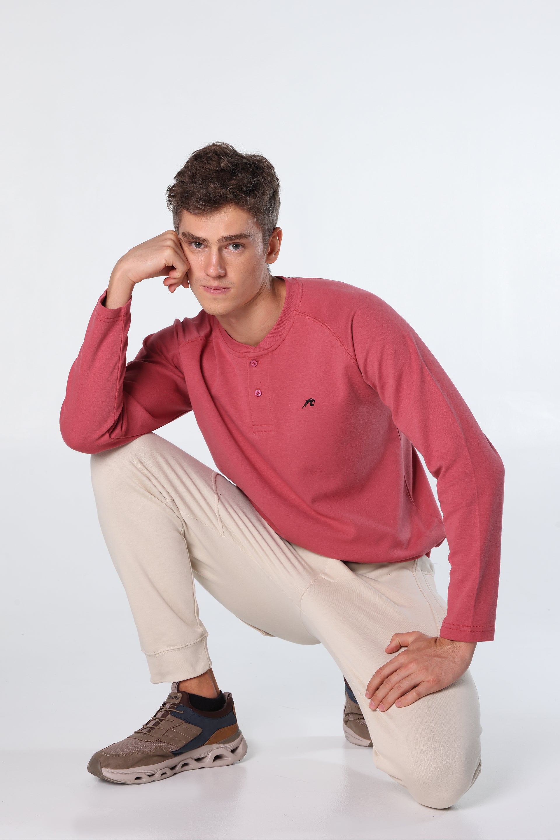 Athleisure Long Sleeve Henley