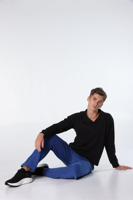 Athleisure Sweatshirt Polo