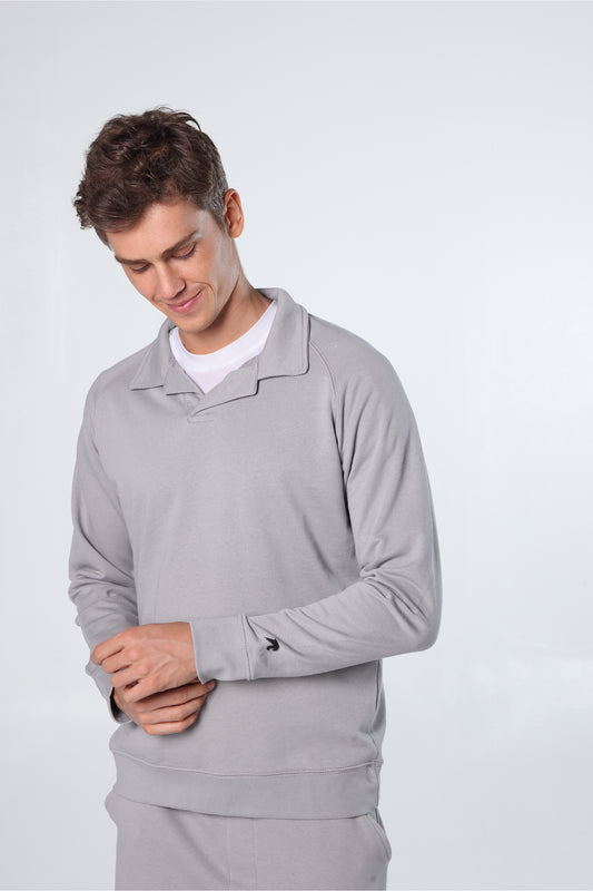 Athleisure Sweatshirt Polo