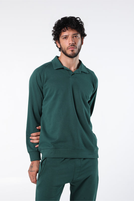 Athleisure Sweatshirt Polo