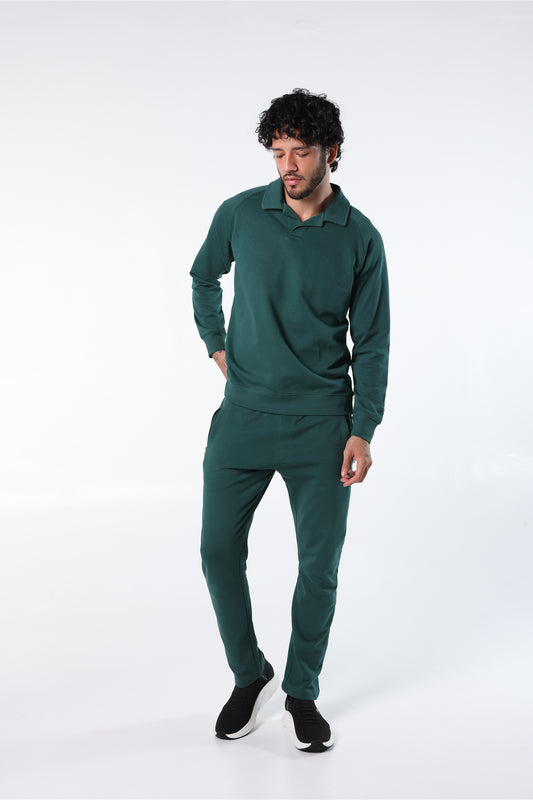 Athleisure Sweatshirt Polo