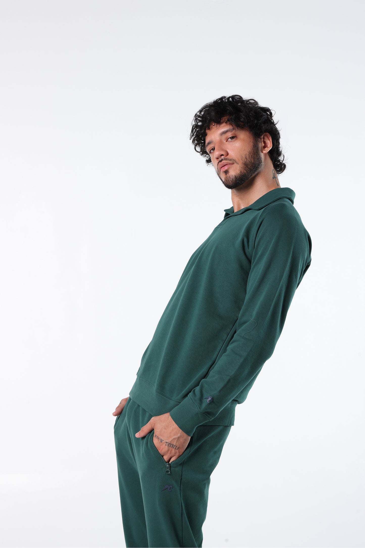 Athleisure Sweatshirt Polo