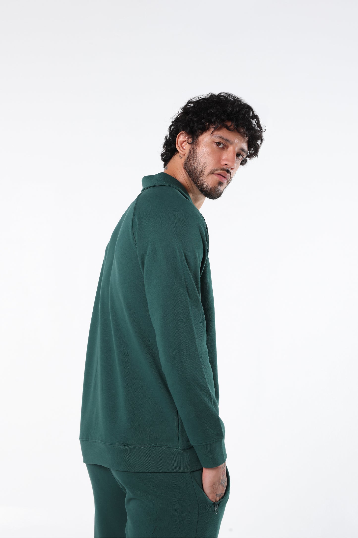 Athleisure Sweatshirt Polo