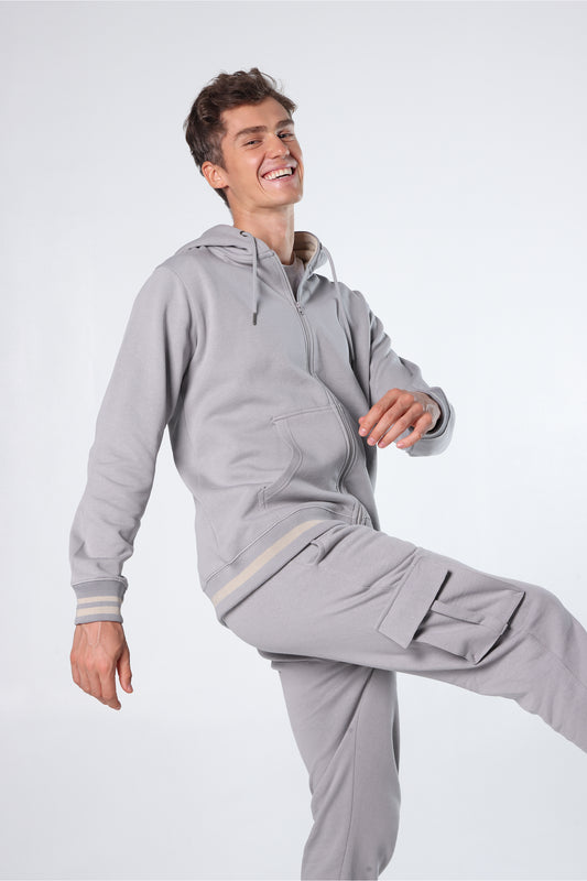 Athleisure Zip Hoodie with Y/D Trims