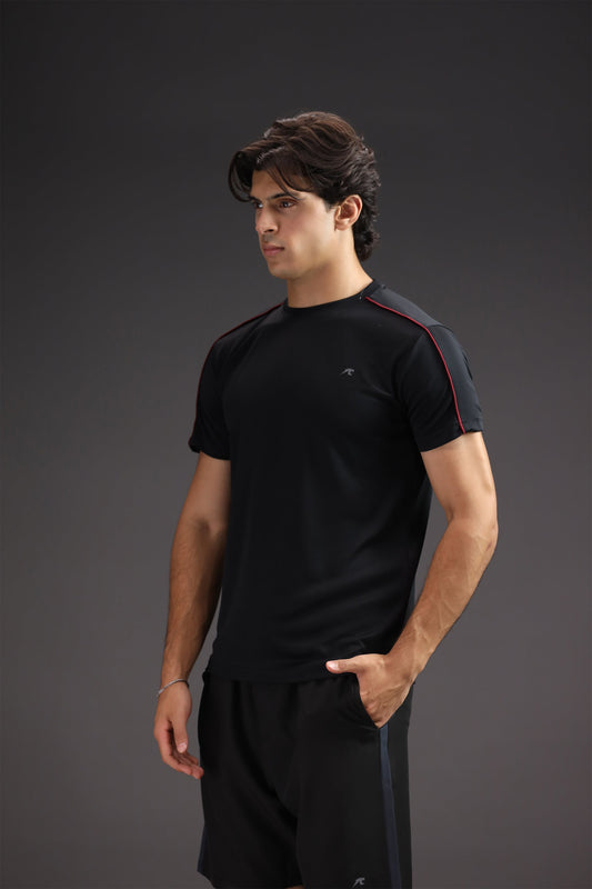 Activewear Contrast Piping Tee