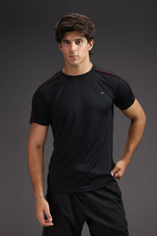 Activewear Contrast Piping Tee